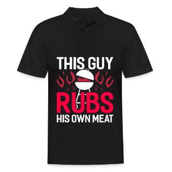 Grilling BBQ Grill Master Barbecue Gift - Men's Polo Shirt - black - Front - Kai (181cm)