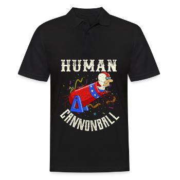 Zirkus - Männer Poloshirt - Schwarz - Vorne - Kai (181cm)
