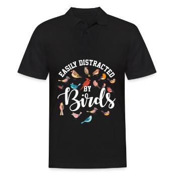 Vogel Ornithologie Vogelbeobachter Geschenk - Männer Poloshirt - Schwarz - Vorne - Kai (181cm)