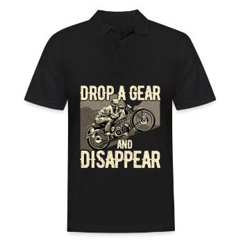 Motorradfahrer - Männer Poloshirt - Schwarz - Vorne - Kai (181cm)