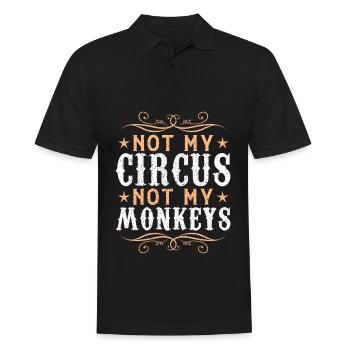 Circus - Men's Polo Shirt - black - Front - Kai (181cm)