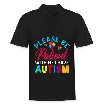 Autisme - Polo Homme - noir - Devant - Kai (181cm)