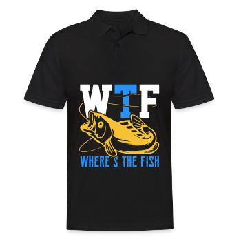 Pêche Pêcheur Pêche Pêcheur Poisson Pêche Cadeau de pêche - Polo Homme - noir - Devant - Kai (181cm)