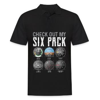 Pilot Airplane Flying Airport Gift - Men's Polo Shirt - black - Front - Kai (181cm)