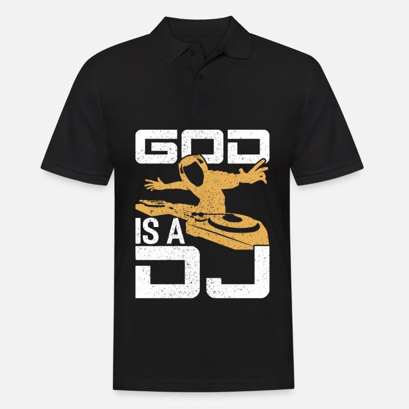DJ - Männer Poloshirt - Schwarz