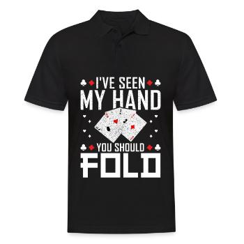 Poker - Männer Poloshirt - Schwarz - Vorne - Kai (181cm)