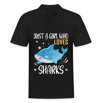 Shark - Männer Poloshirt - Schwarz - Vorne - Kai (181cm)