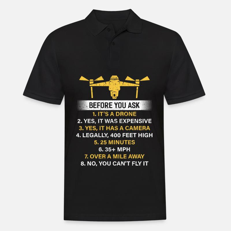 Drone - Männer Poloshirt - Schwarz