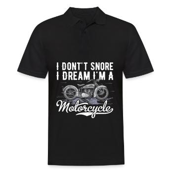Motorradfahrer - Männer Poloshirt - Schwarz - Vorne - Kai (181cm)