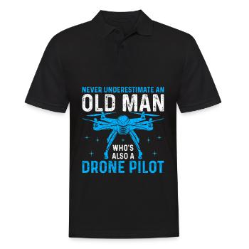 Drone - Männer Poloshirt - Schwarz - Vorne - Kai (181cm)