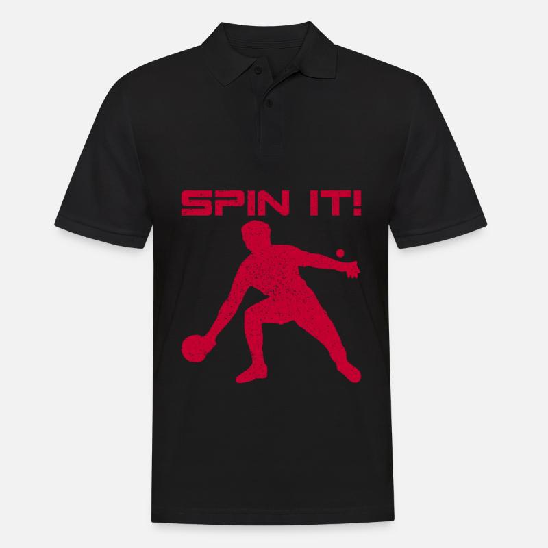 Ping Pong Table Tennis - Männer Poloshirt - Schwarz