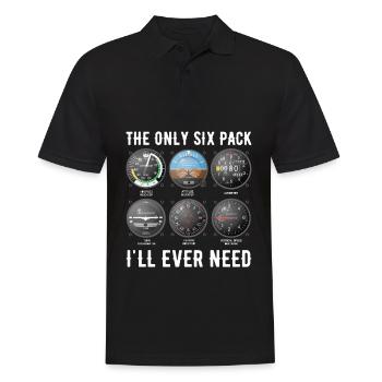 Pilot Airplane Flying Airport Gift - Men's Polo Shirt - black - Front - Kai (181cm)