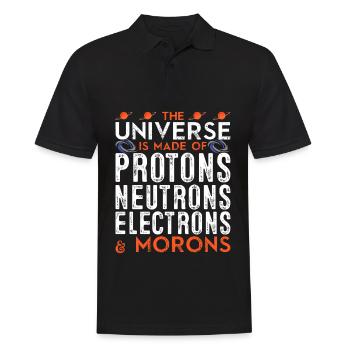 Chemie - Männer Poloshirt - Schwarz - Vorne - Kai (181cm)
