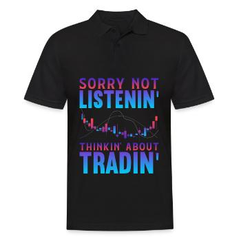 Stock Market - Men's Polo Shirt - black - Front - Kai (181cm)