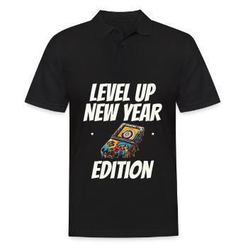 Level Up Neujahrsausgabe, Gaming Progress, Neujahr - Männer Poloshirt - Schwarz - Vorne - Kai (181cm)