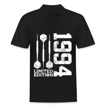 LIMITED EDITION 1994 DARTS 32. GEBURTSTAG - Männer Poloshirt - Schwarz - Vorne - Kai (181cm)