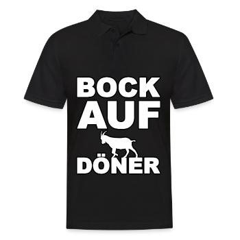 Bock auf Döner - Männer Poloshirt - Schwarz - Vorne - Kai (181cm)