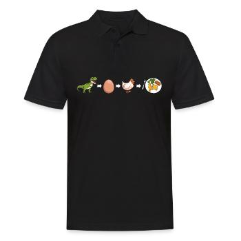 Évolution du dinosaure à la pépite de dinosaure - Polo Homme - noir - Devant - Kai (181cm)