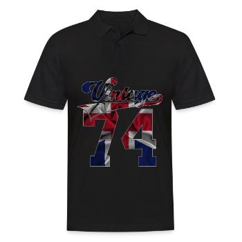 52E ANNIVERSAIRE MILLÉSIME BRITANNIQUE 1974 - Polo Homme - noir - Devant - Kai (181cm)