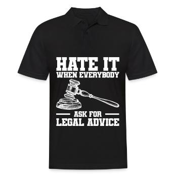 Anwalt Geschenke für Anwälte | Jurist Jura Student - Männer Poloshirt - Schwarz - Vorne - Kai (181cm)