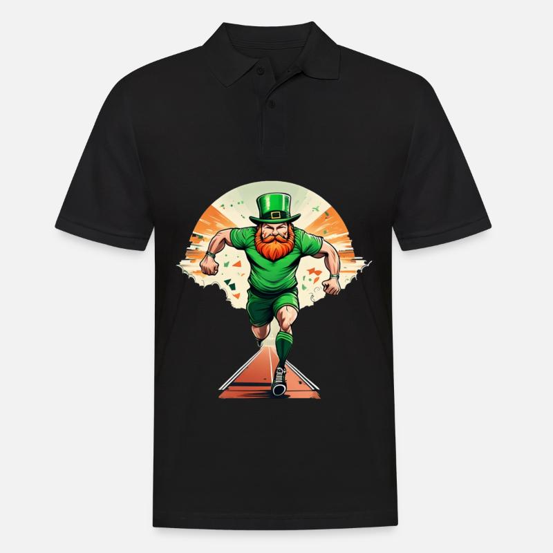 Shamrock de la Saint-Patrick - Polo Homme - noir