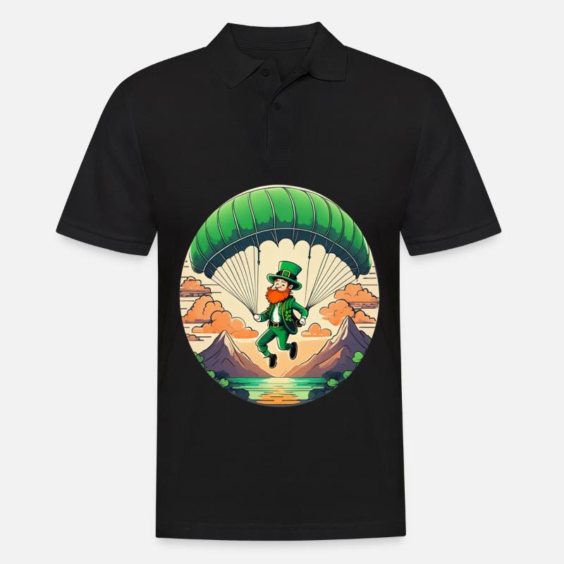 Parapente Trèfle de la Saint-Patrick - Polo Homme - noir