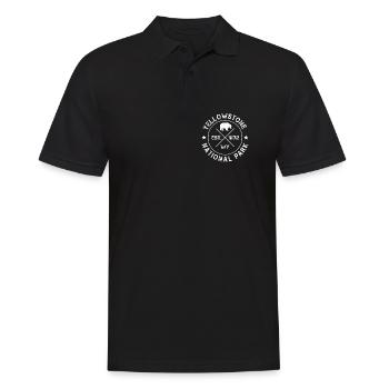 Yellowstone Nationalpark USA Wyoming Bär Bären - Männer Poloshirt - Schwarz - Vorne - Kai (181cm)