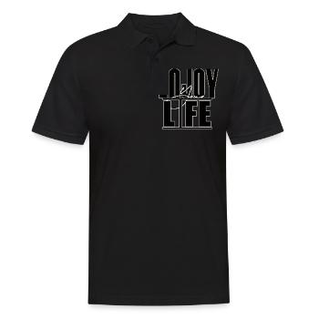 Enjoy Your Life - Männer Poloshirt - Schwarz - Vorne - Kai (181cm)