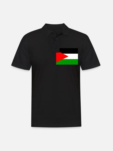 Flag of the Palestinian Authority (ps) - Men's Polo Shirt - black