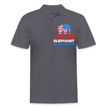 Im the elephant in the room Republican - Men's Polo Shirt - charcoal grey - Front - Nico (186cm)