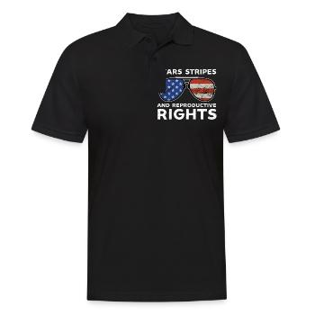 stars stripes reproductive rights pro choice - Men's Polo Shirt - black - Front - Kai (181cm)