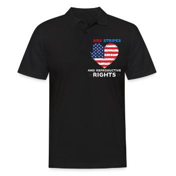 stars stripes reproductive rights pro choice - Men's Polo Shirt - black - Front - Kai (181cm)