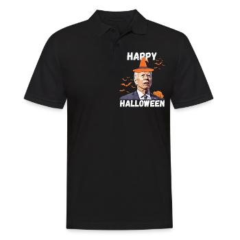Heureux que vous sachiez la chose drôle halloween Biden - Polo Homme - noir - Devant - Kai (181cm)