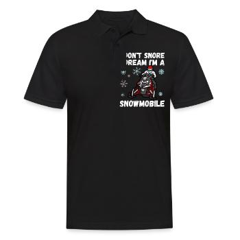 I dont snore i dream im a snowmobile - Men's Polo Shirt - black - Front - Kai (181cm)