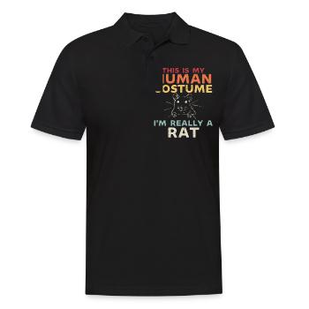 C’est mon costume humain je suis vraiment un rat - Polo Homme - noir - Devant - Kai (181cm)