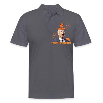 Biden Halloween , Ik Ruik kinderen, Republikeinen - Mannen poloshirt - houtskool - Voor - Nico (186cm)