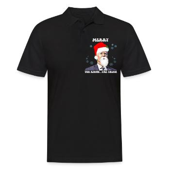 Merry You Know The Thing, Christmas Biden 2022, - Men's Polo Shirt - black - Front - Kai (181cm)