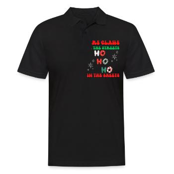 Mme Claus dans les rues Ho Ho Ho Ho Dans les draps, - Polo Homme - noir - Devant - Kai (181cm)