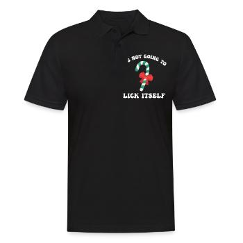It's Not Going To Lick Itself T-Shirt, Funny - Men's Polo Shirt - black - Front - Kai (181cm)