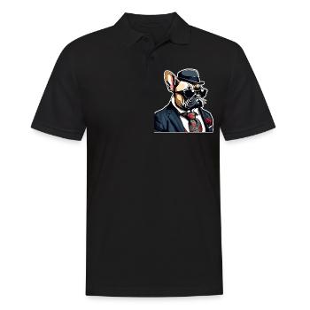 French Bulldog T Shirt Dog funny dog design Hunde - Männer Poloshirt - Schwarz - Vorne - Kai (181cm)