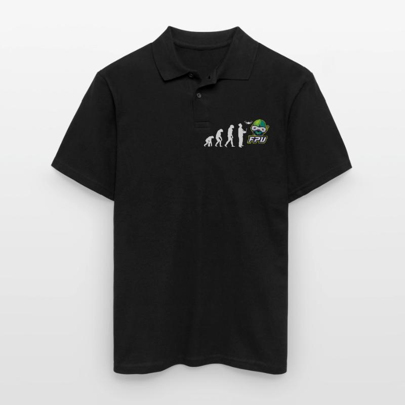 FPV Drohnen Evolution Geschenk Technik Roboter Männer Poloshirt