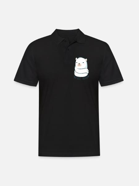 Cute bear hugs tshirt - Men's Polo Shirt - black