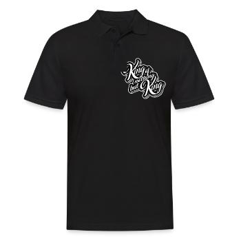 King of Nothing but King Men Women Kids - Men's Polo Shirt - black - Front - Kai (181cm)