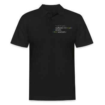 Informatik Nerd Geek Programmierer Code - Männer Poloshirt - Schwarz - Vorne - Kai (181cm)