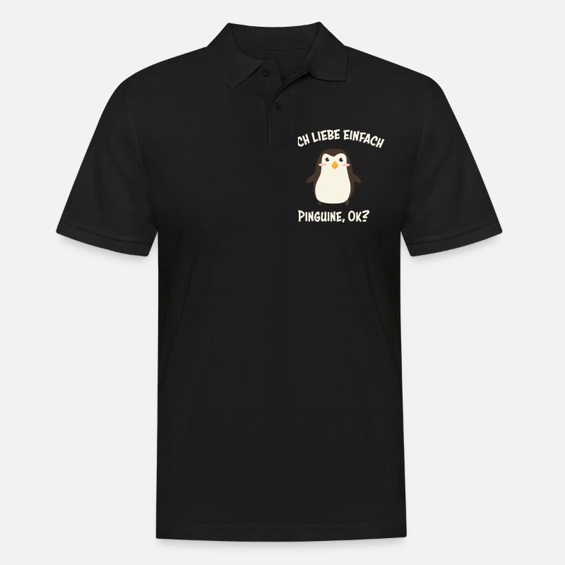 Pinguine Pinguin Geschenk - Männer Poloshirt - Schwarz