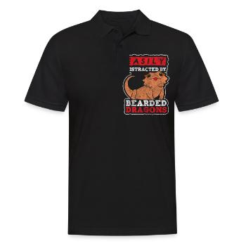 Lizard Lizard Lizard Lizard - Men's Polo Shirt - black - Front - Kai (181cm)