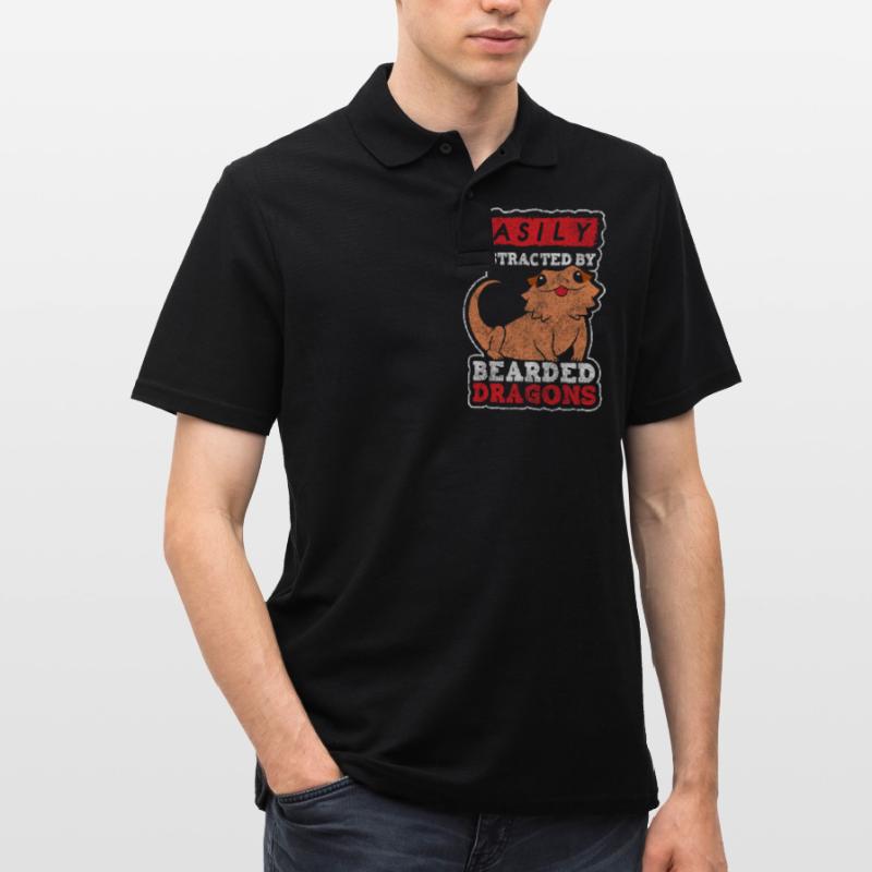 Echse Echsen Eidechse Männer Poloshirt