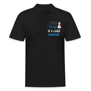 Bébé il fait froid dehors - Polo Homme - noir - Devant - Kai (181cm)