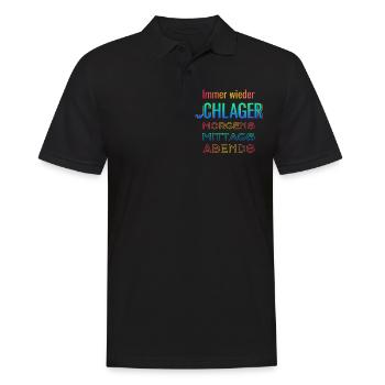 Schlager encore et encore - Polo Homme - noir - Devant - Kai (181cm)