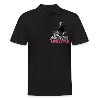 Motorcycle Lifestyle / Motorcycle / Motorcycles biker - Men's Polo Shirt - black - Front - Kai (181cm)
